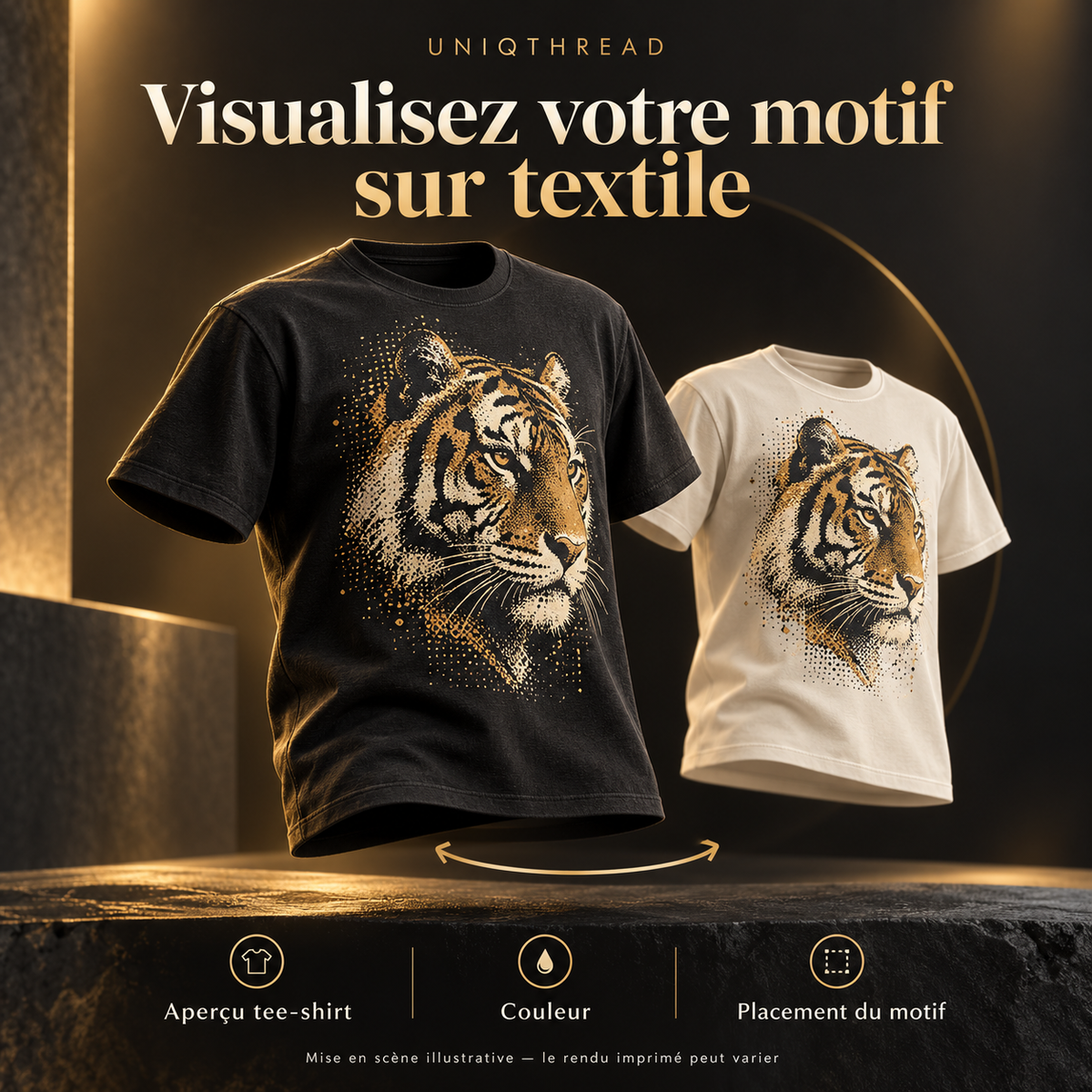 UNIQTHREAD Halftone Studio — Logiciel Windows de préparation de designs DTF