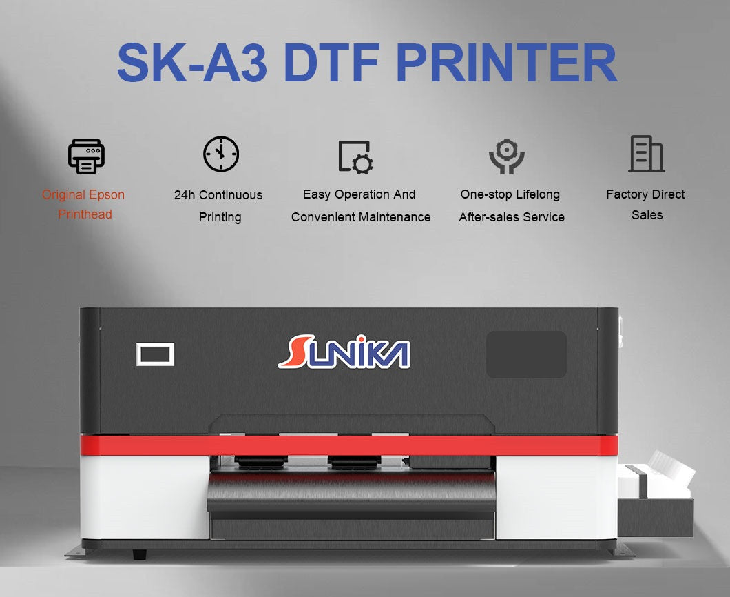 Imprimante DTF SKA3 + 2 rouleaux de film dtf offert+2 kilos de poudre dtf( 48/72h de livraison )