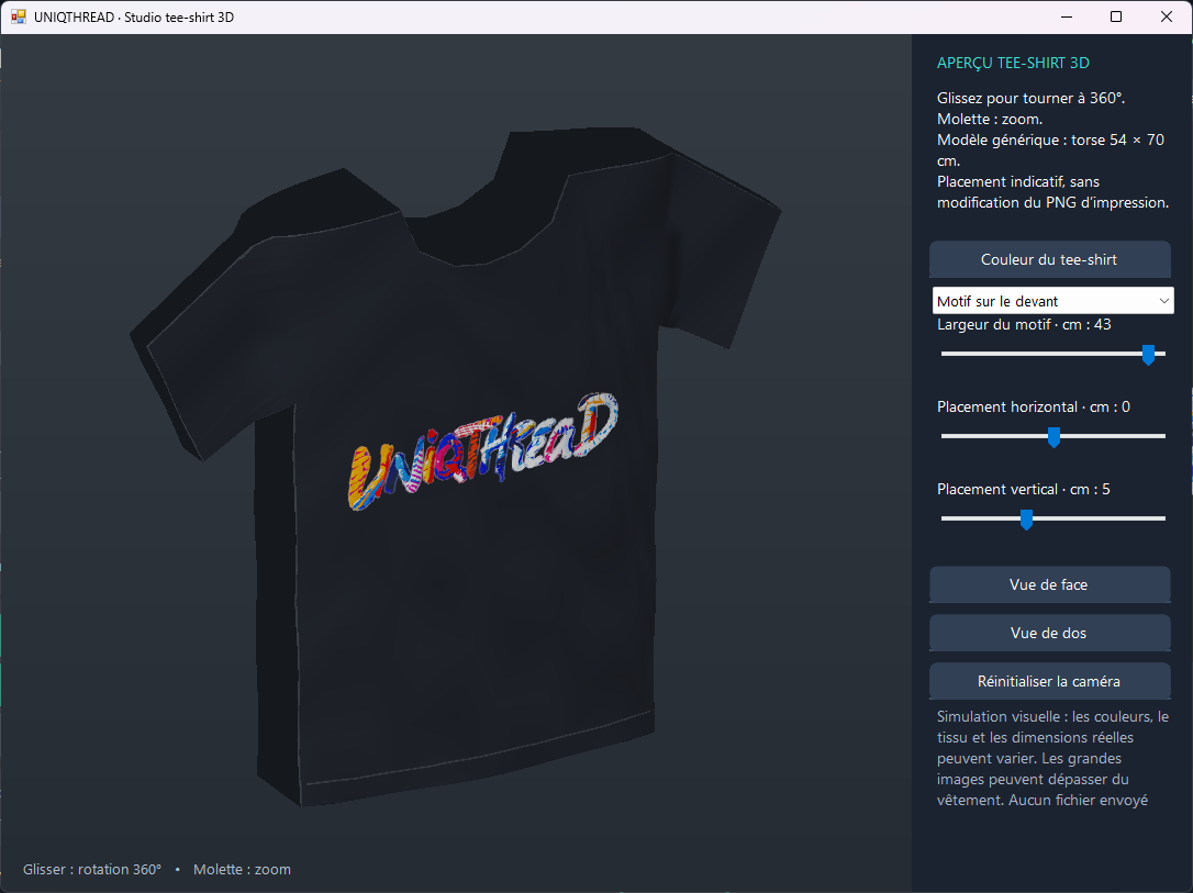 UNIQTHREAD Halftone Studio — Logiciel Windows de préparation de designs DTF