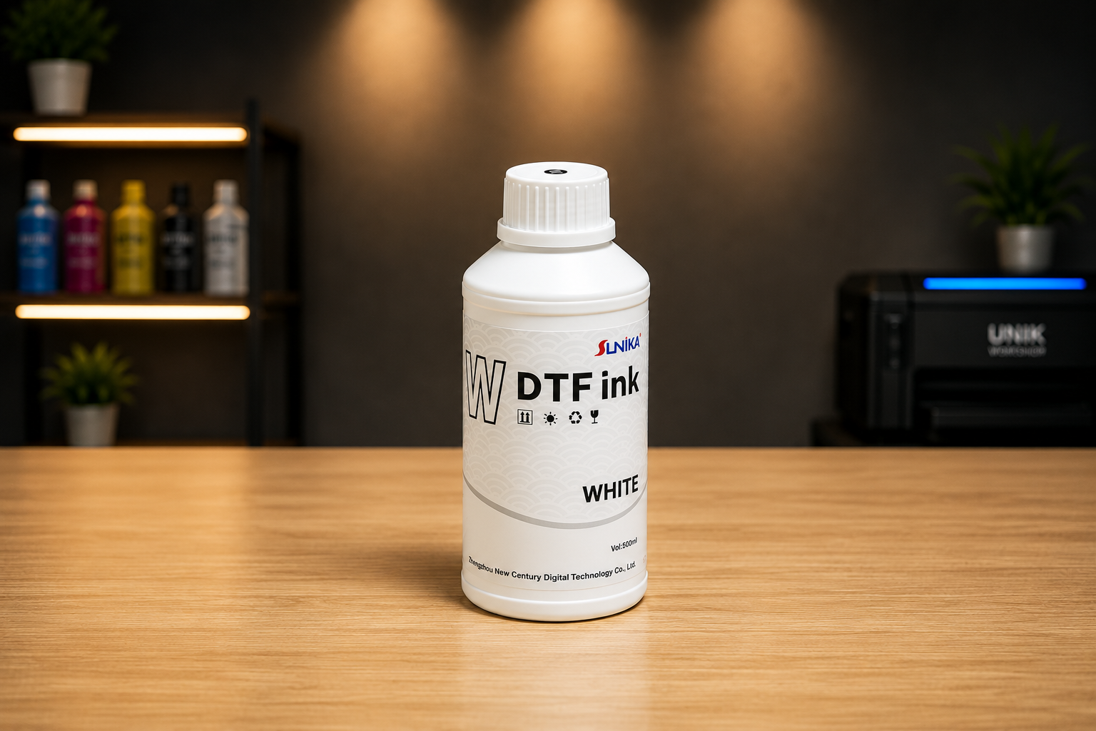 Encre DTF Blanche Premium 500 ml – Impression Stable Même par Forte Chaleur