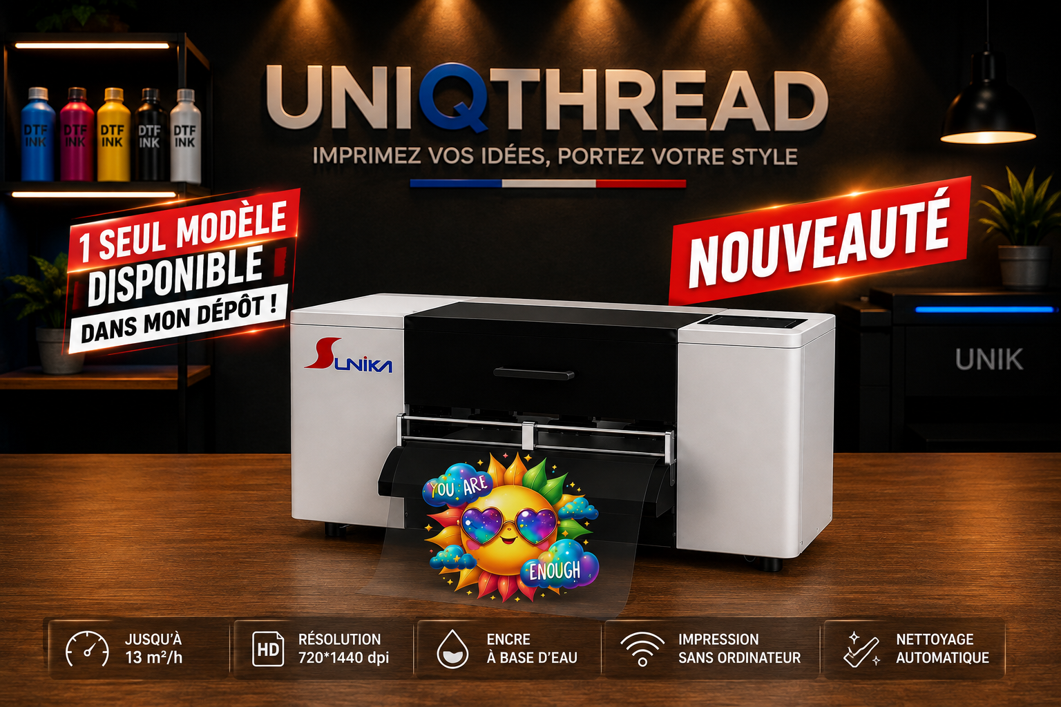 Imprimante DTF IA Autonome A3 – Imprimez Sans Ordinateur, Plus Simple Que Jamais
