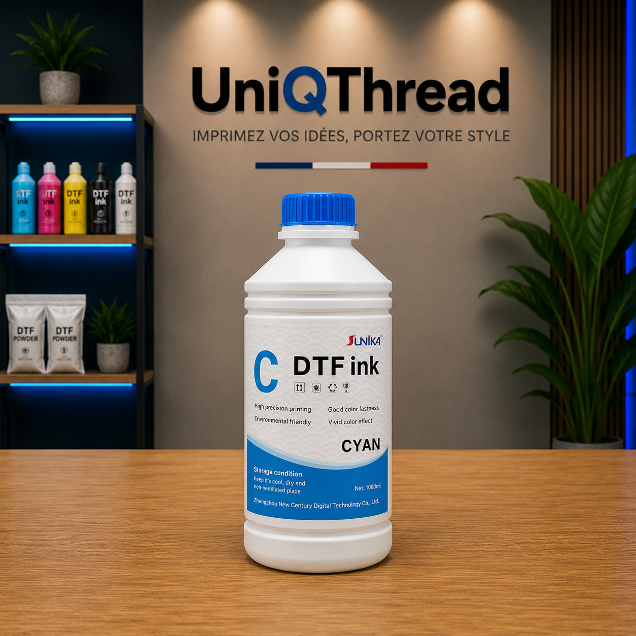 PREMIUM CYAN DTF TINTE 1 Liter