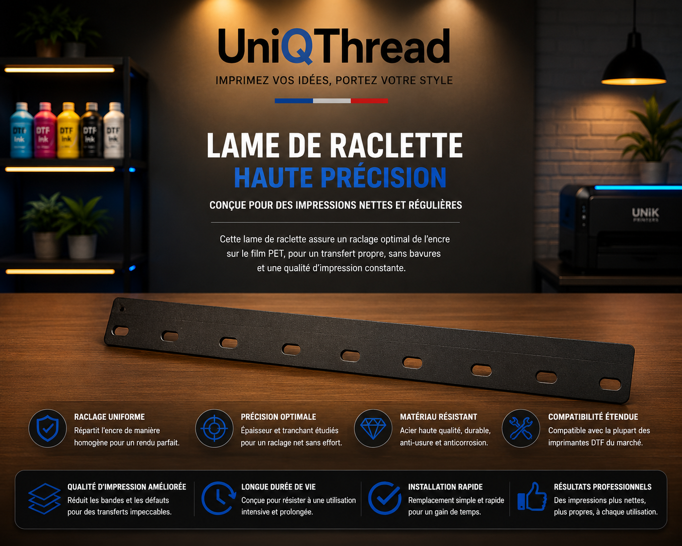 Racle(wiper) 5 cm pour Imprimante DTF