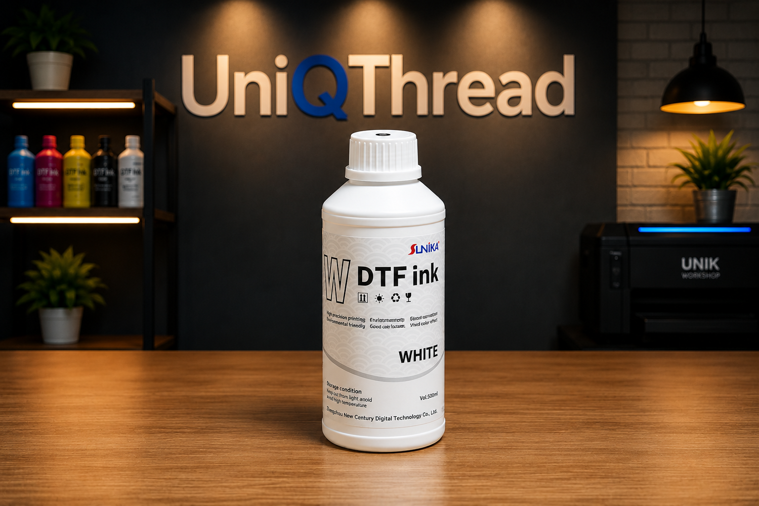 Encre DTF Blanche Premium 500 ml – Impression Stable Même par Forte Chaleur