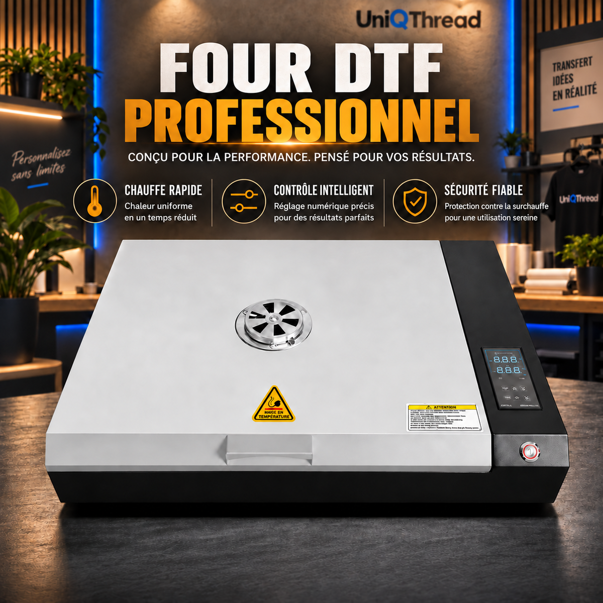 Four DTF professionnel à commande numérique