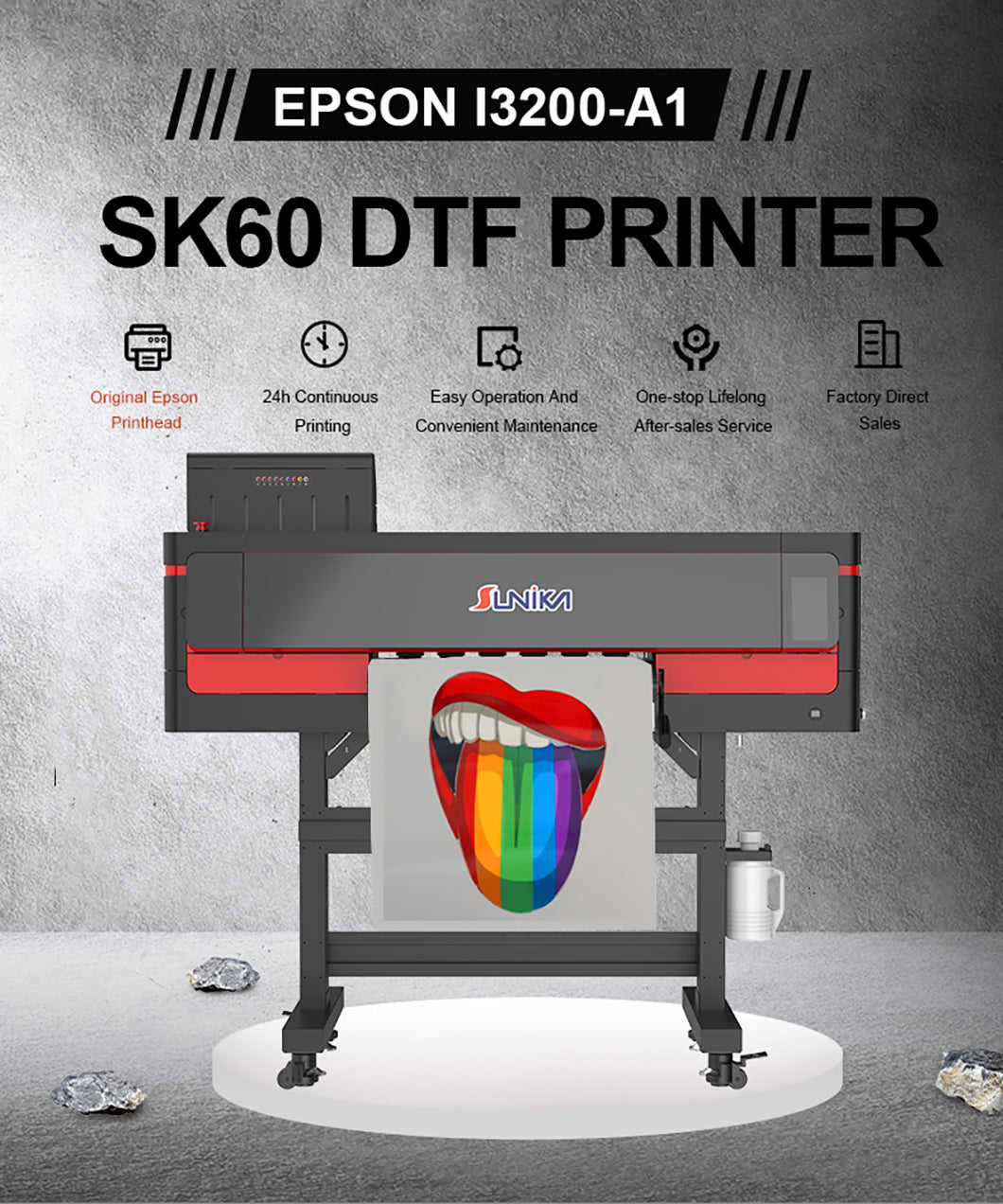 Imprimante DTF SK60 – Double Tête Epson I3200